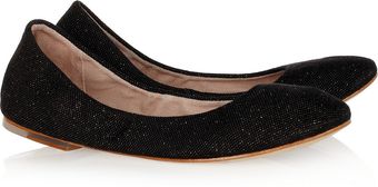 Bloch Serena Glittereffect Suede Ballet Flats - Lyst