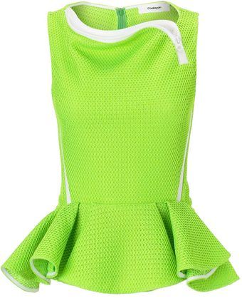 Chalayan Pop Lime 3d Peplum Top - Lyst