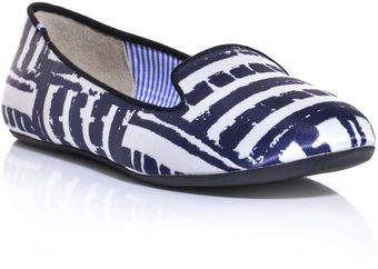 Charles Philip Shanghai Sheila Brick Stripeprint Slipper Shoes - Lyst