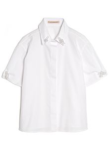 Christopher Kane Cropped Button Down Top - Lyst