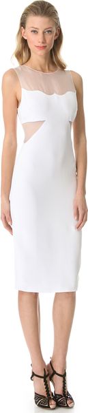 Cushnie Et Ochs Sleeveless Dress with Organza Cutouts - Lyst