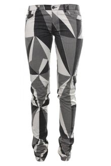 DRKSHDW by Rick Owens Detroit Cut Patterned Trousers Grey - Lyst