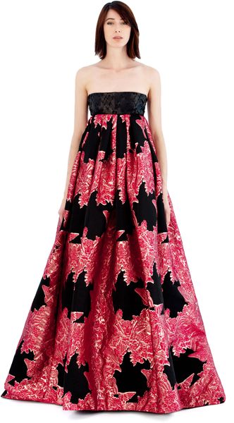 Giles Lurex Jacquard Empire Gown - Lyst