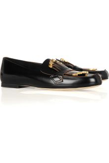Chloé Fringed Patent Leather Loafers - Lyst