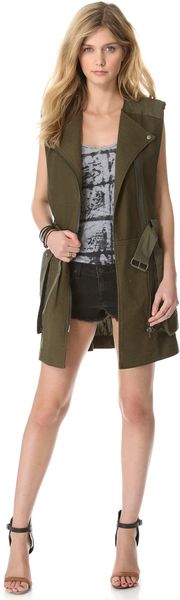 Edun Belted Vest - Lyst