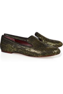 Marc By Marc Jacobs Sequinned Leather Loafers - Lyst