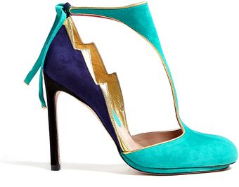 Sw1 Pipeteetie Multi Colour Suede Tbar Shoe - Lyst