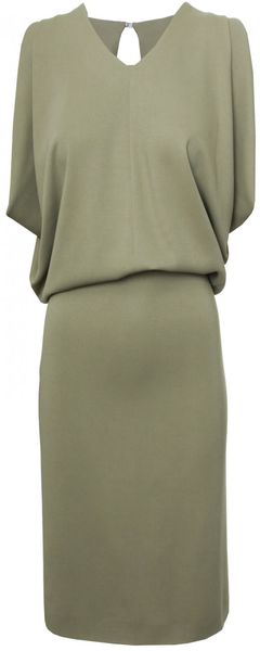 Todd Lynn Split Back Zulu Dress Olive Green - Lyst