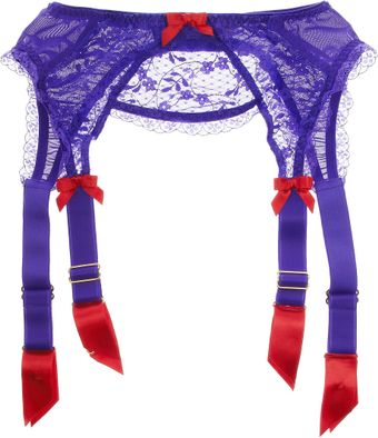 Agent Provocateur Rizzo Lace and Stretchmesh Suspender Belt - Lyst