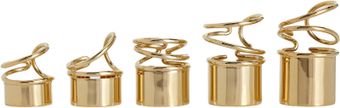 Balenciaga Golden Thick Tube Ring Set - Lyst