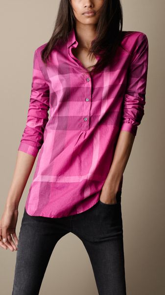 Burberry Brit Check Cotton Tunic - Lyst