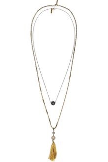Isabel Marant Set Of Two Tasseled Crystal Necklaces - Lyst