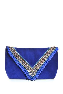 Matthew Williamson Embellished Suede Envelope Clutch - Lyst