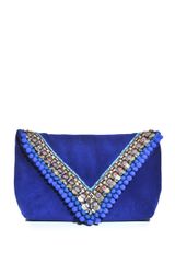 Matthew Williamson Embellished Suede Envelope Clutch
