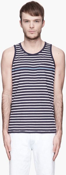 Rag & Bone  Thin Perfect Stripe Tank Top - Lyst