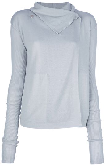 Rick Owens Asymmetric Cardigan - Lyst