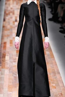 Valentino Long Sleeved Gown with Inverted Pleat - Lyst