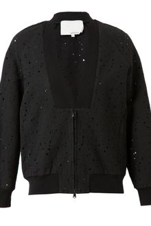 3.1 Phillip Lim Distressed Matelassé Bomber Jacket - Lyst