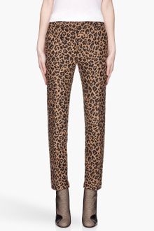 3.1 Phillip Lim Tan and Black Leopard Print Cropped Pencil Trouser - Lyst