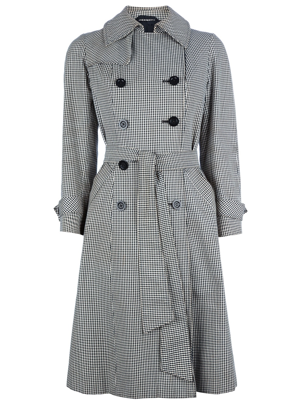 Aquascutum Vintage Tartan Trench Coat in Gray (black) Lyst