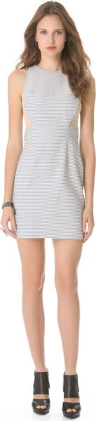 Charlotte Ronson Sheer Panel Sheath Dress - Lyst