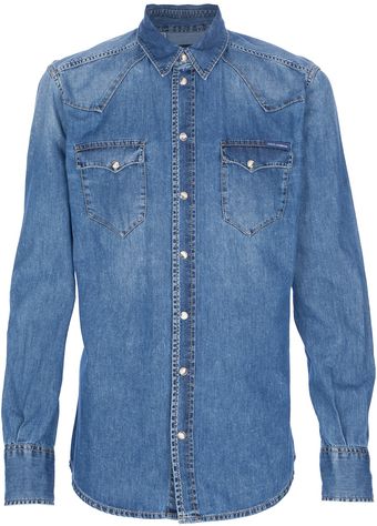 Dolce & Gabbana Denim Shirt - Lyst