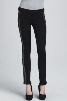 Hudson Tamara Skinny Embroidered Jeans - Lyst