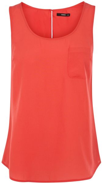 Oasis Plain Pocket Vest - Lyst