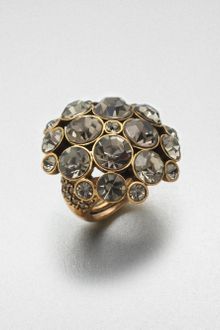 Oscar de la Renta Paveacute Stone Accented Dome Ring - Lyst