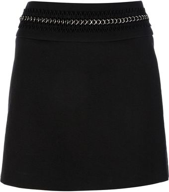 Paco Rabanne Contrast Chain Skirt - Lyst