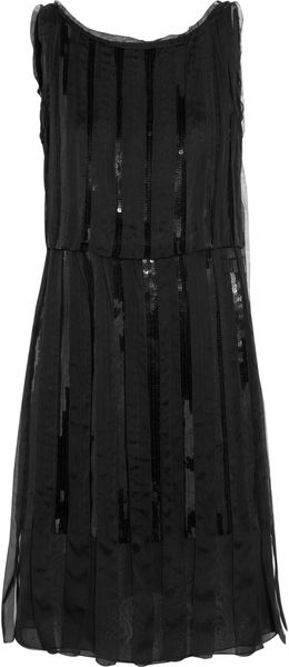 Philosophy di Alberta Ferretti Silk-Chiffon Tulle and Sequined Dress - Lyst
