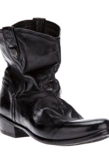 Alberto Fasciani Distressed Cuban Heel Boots - Lyst