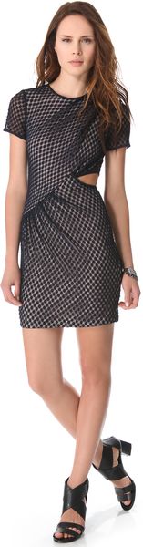 Charlotte Ronson Draped Cutout Dress - Lyst