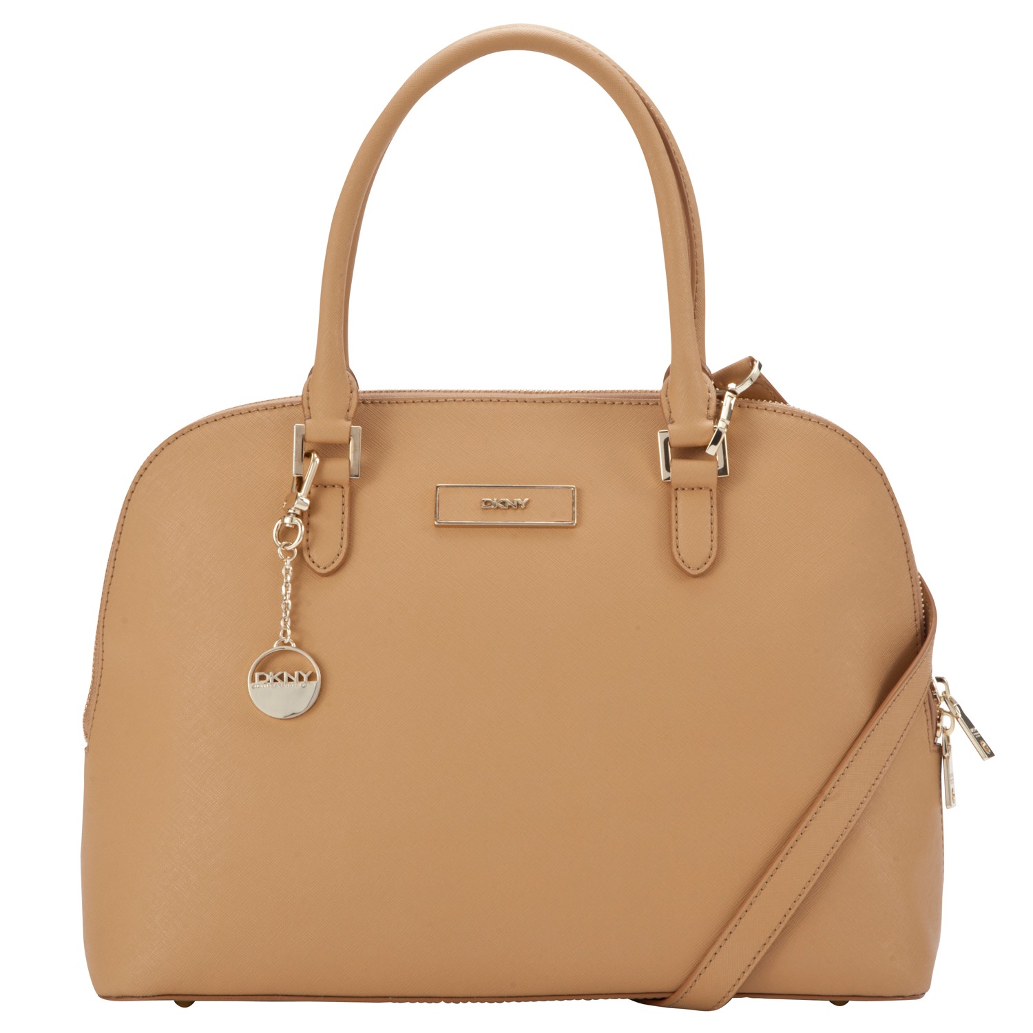 Dkny Saffiano Round Satchel Handbag in Brown ( tan) Lyst