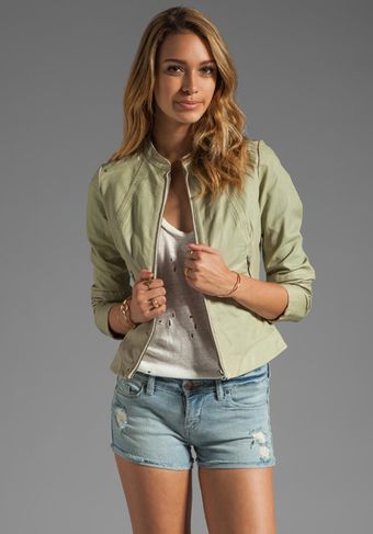 G-star Raw Fae Leather Jacket in Dirty White - Lyst