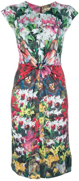 Issa Front Knot Dress - Lyst