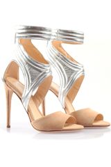 Jerome C. Rousseau Lund Natural Suede with Silver Leather