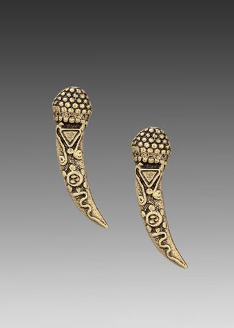 Vanessa Mooney Vanessa Mooney Mystic Tiger Earrings in Brass - Lyst