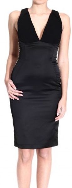Just Cavalli Sleeveless V Neck Satin with Leopard - Lyst