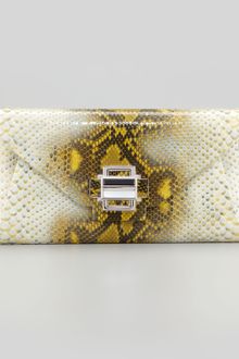 Kara Ross Electra Medium Python Clutch - Lyst