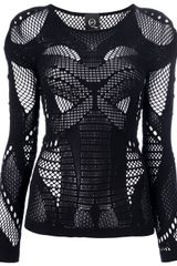 McQ by Alexander McQueen Open Knit Sweater Top