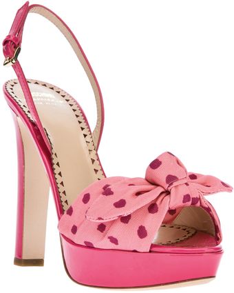 Moschino Cheap & Chic Polkadot Bow Sandal - Lyst