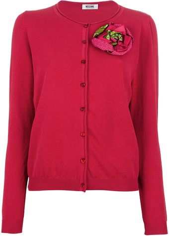 Moschino Cheap & Chic Rosette Cardigan - Lyst