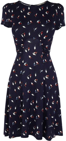 Oasis Budgie Print Dress - Lyst