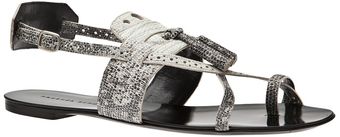 Proenza Schouler Lizard Tassel Flat Sandal - Lyst