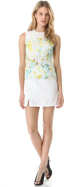 Richard Chai Love Layered Floral Sleeveless Dress - Lyst