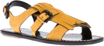 Santoni Fringe Sandal - Lyst