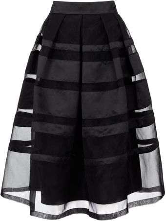 Temperley London Black Satin Freya Ribbon Skirt - Lyst
