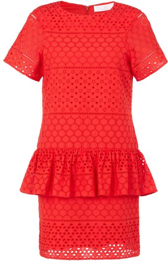 Thakoon Addition Poppy Crochet Peplum Dress - Lyst
