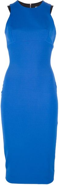 Victoria Beckham Sleeveless Fitted Dress - Lyst